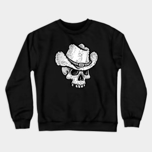 Texan Gothic Cowboy Skull Crewneck Sweatshirt